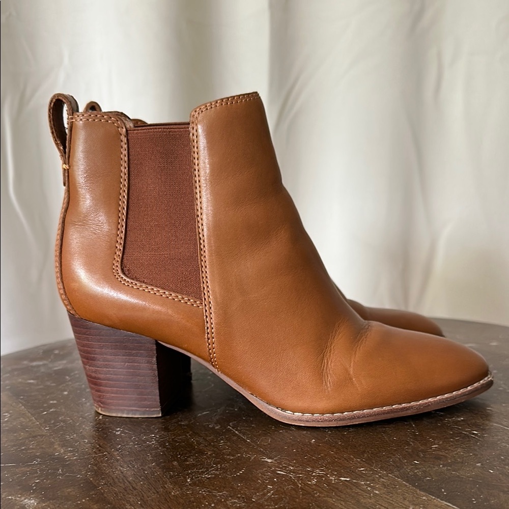 Madewell Brown Ankle Boots with Elastic Panels